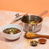 Two Tone Saucepan with Glass Lid